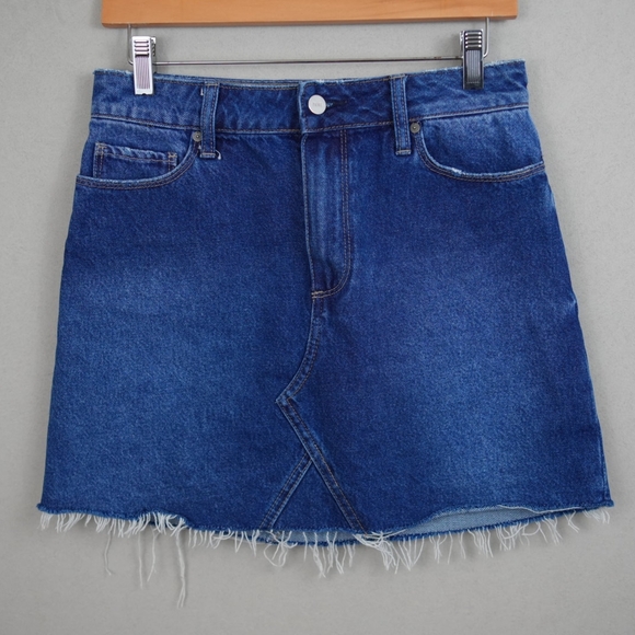 Paige Blue Denim Mini Skirt Size 27 - Picture 3 of 10